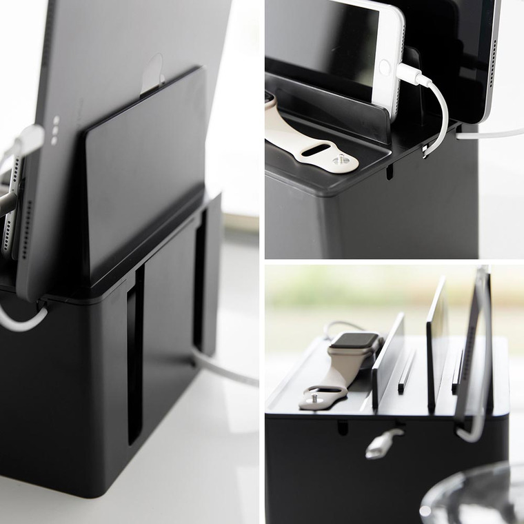 山崎実業 tower 充電ステーション タワー 収納 送料無料 2194 2195 ホワイト ブラック