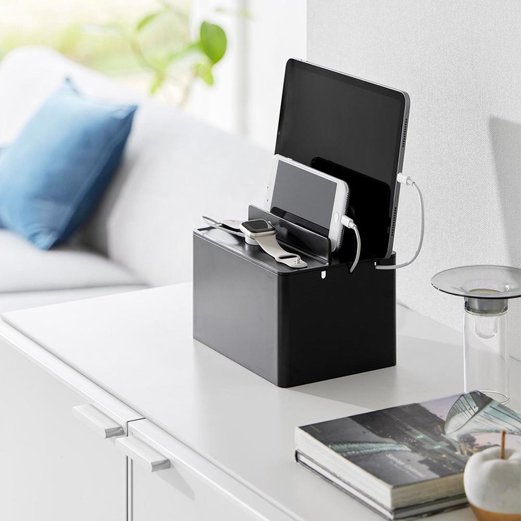 山崎実業 tower 充電ステーション タワー 収納 送料無料 2194 2195 ホワイト ブラック