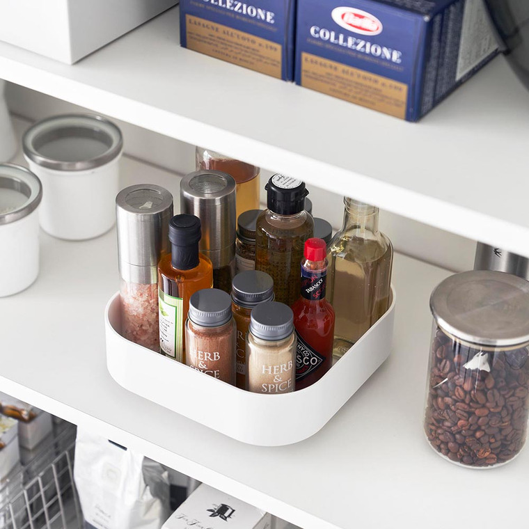 山崎実業 tower 回転式収納ラック タワー スクエア キッチン 2198 2199 ホワイト ブラック