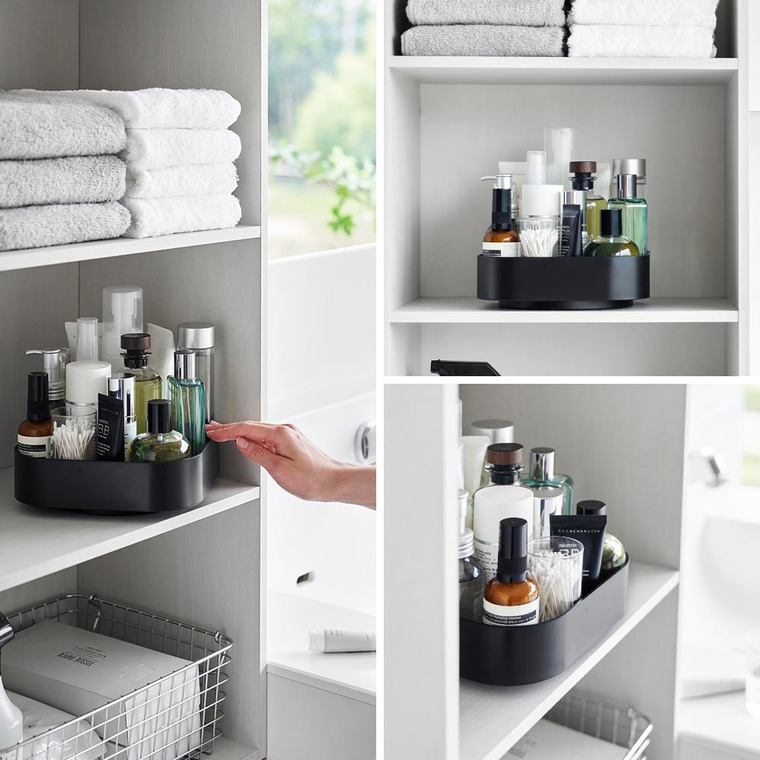 山崎実業 tower 回転式収納ラック タワー スクエア キッチン 2198 2199 ホワイト ブラック