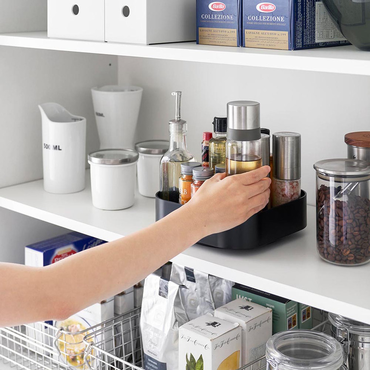 山崎実業 tower 回転式収納ラック タワー スクエア キッチン 2198 2199 ホワイト ブラック