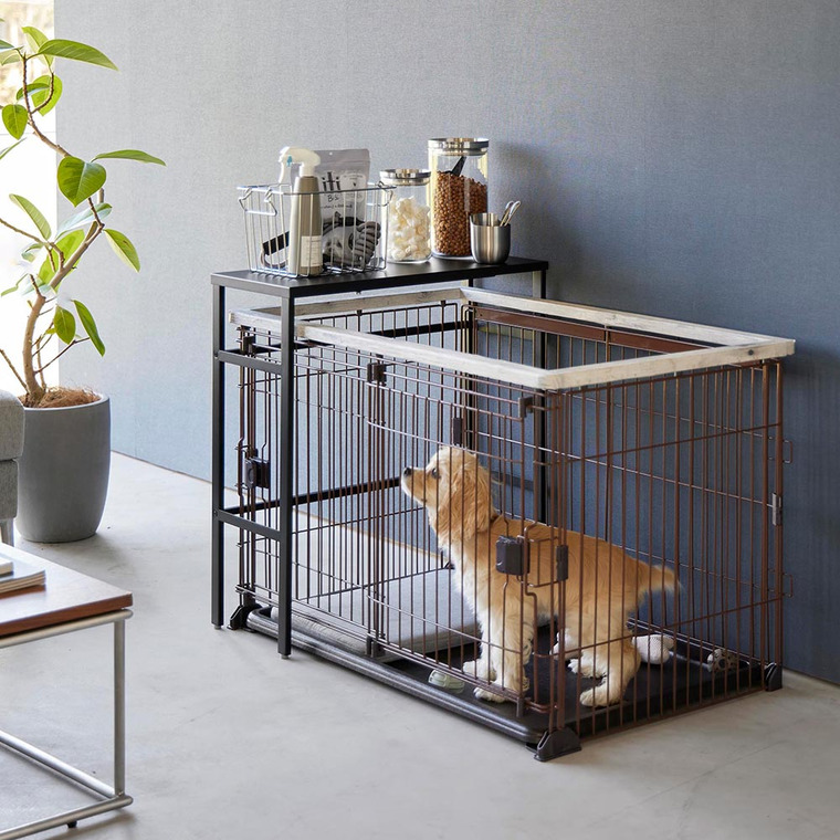 山崎実業 tower 伸縮ペットケージ上ラック タワー 4086 4087 送料無料 ホワイト ブラック