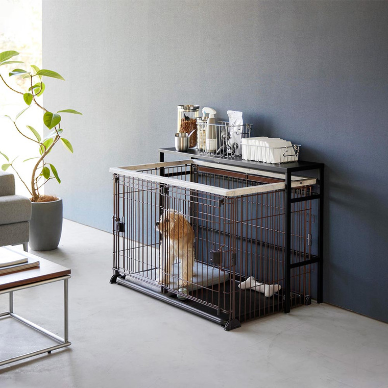 山崎実業 tower 伸縮ペットケージ上ラック タワー 4086 4087 送料無料 ホワイト ブラック