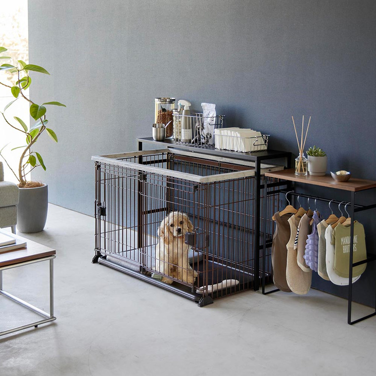 山崎実業 tower 伸縮ペットケージ上ラック タワー 4086 4087 送料無料 ホワイト ブラック