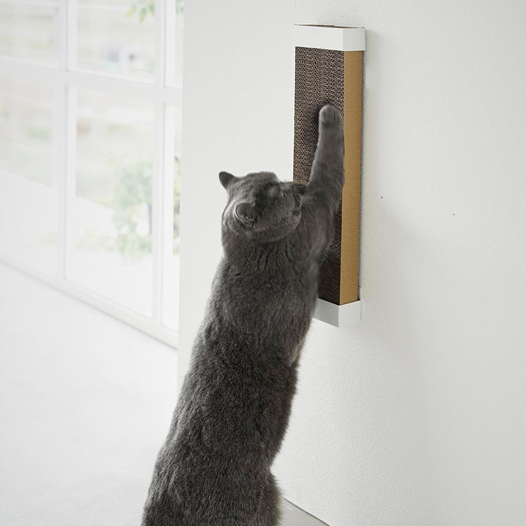tower 石こうボード壁対応ウォール猫用爪とぎホルダー タワー 山崎実業 4096 4097 ホワイト ブラック / ペット用品 爪とぎスタンド ケース ねこ ネコ 縦型 爪研ぎ 壁掛け yamazaki タワーシリーズ