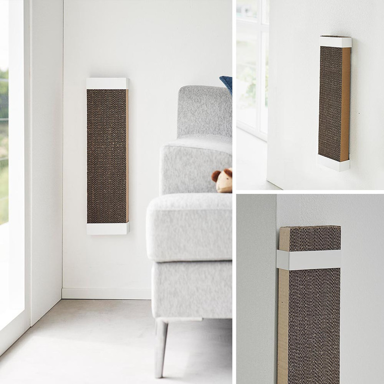 tower 石こうボード壁対応ウォール猫用爪とぎホルダー タワー 山崎実業 4096 4097 ホワイト ブラック / ペット用品 爪とぎスタンド ケース ねこ ネコ 縦型 爪研ぎ 壁掛け yamazaki タワーシリーズ