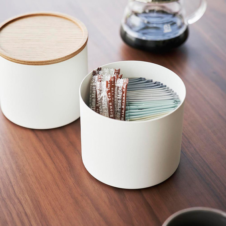 RIN バスケット型コーヒーペーパーフィルターケース リン S 山崎実業 収納 送料無料 4566 4567 ブラウン ナチュラル