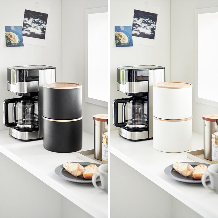 RIN バスケット型コーヒーペーパーフィルターケース リン L 山崎実業 収納 送料無料 4568 4569 ブラウン ナチュラル