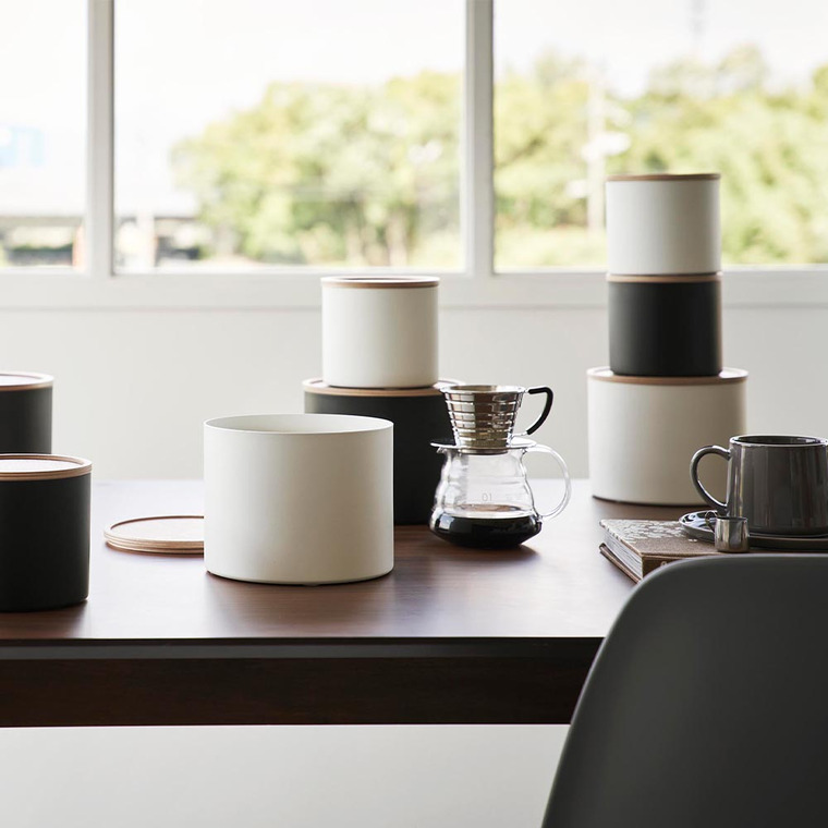 RIN バスケット型コーヒーペーパーフィルターケース リン L 山崎実業 収納 送料無料 4568 4569 ブラウン ナチュラル