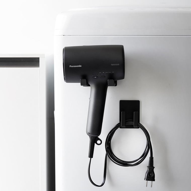 （土・日発送可） マグネットドライヤー&コードホルダー タワー 山崎実業 公式 tower 1739 1740 ホワイト ブラック