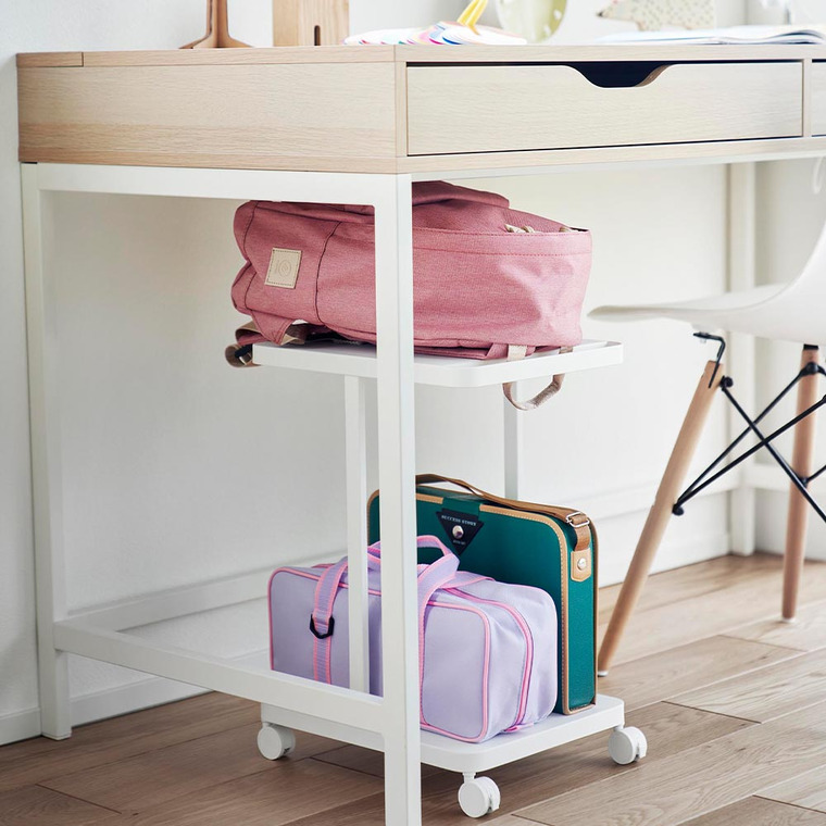 山崎実業 tower ランドセル収納ラック タワー キャスター付き 2段 収納 送料無料 1747 1748 ホワイト ブラック