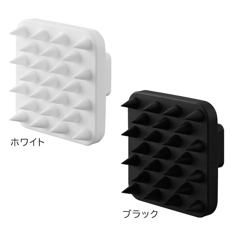 （土・日発送可） マグネット頭皮マッサージブラシ タワー ハンドル付き ソフトタイプ 山崎実業 公式 tower 1769 1770 ホワイト ブラック