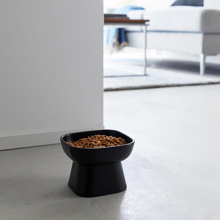 山崎実業 tower 食べやすい高さ陶器ペットフードボウル タワー 1779 1780 ホワイト ブラック