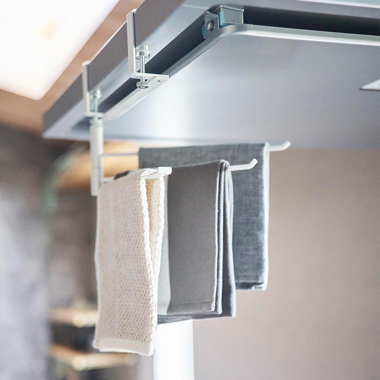 山崎実業 tower レンジフード横可動式布巾ハンガー タワー