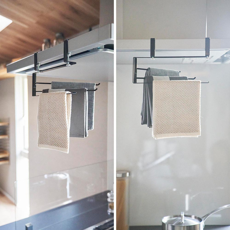 山崎実業 tower レンジフード横可動式布巾ハンガー タワー