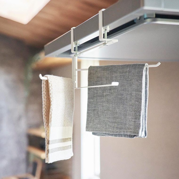 山崎実業 tower レンジフード横可動式布巾ハンガー タワー