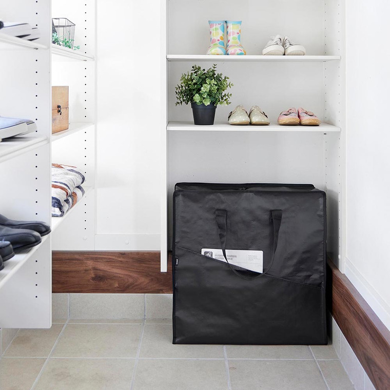 山崎実業 tower ポリエチレンシートポケット付きおもちゃ収納バッグ タワー 収納 1814 1815 ライトグレー ブラック