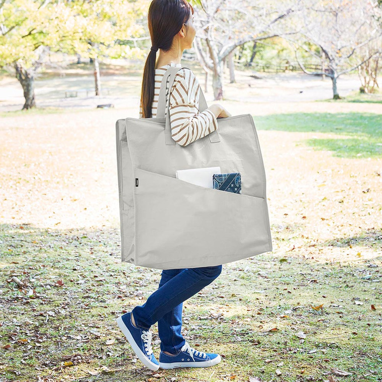 山崎実業 tower ポリエチレンシートポケット付きおもちゃ収納バッグ タワー 収納 1814 1815 ライトグレー ブラック