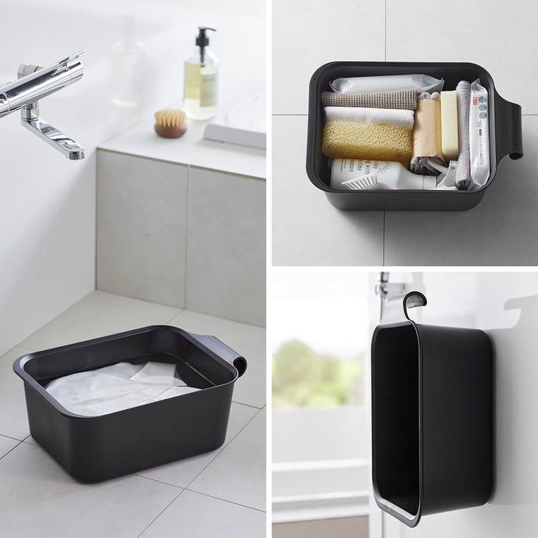 （土・日発送可） マグネット&引っ掛けバケツ タワー 7.5L 山崎実業 公式 tower 1832 1833 ホワイト ブラック 送料無料