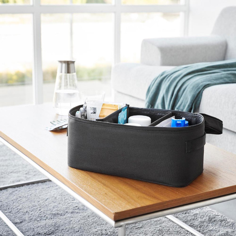 山崎実業 tower 救急バッグ タワー 仕切り付き 収納 送料無料 1848 1849 ライトグレー ブラック