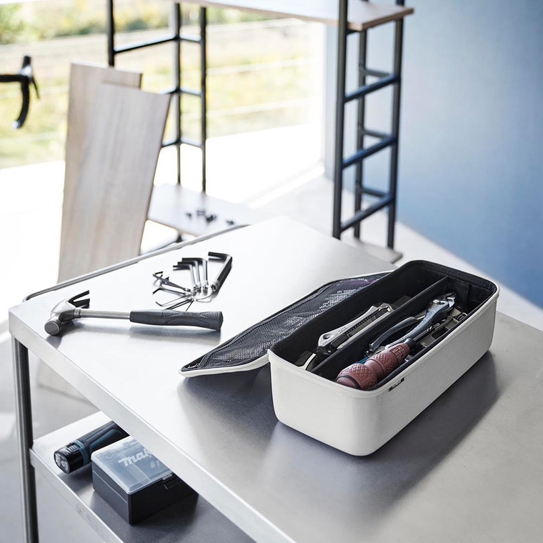 山崎実業 tower 工具バッグ タワー 仕切り付き 収納 送料無料 1850 1851 ライトグレー ブラック