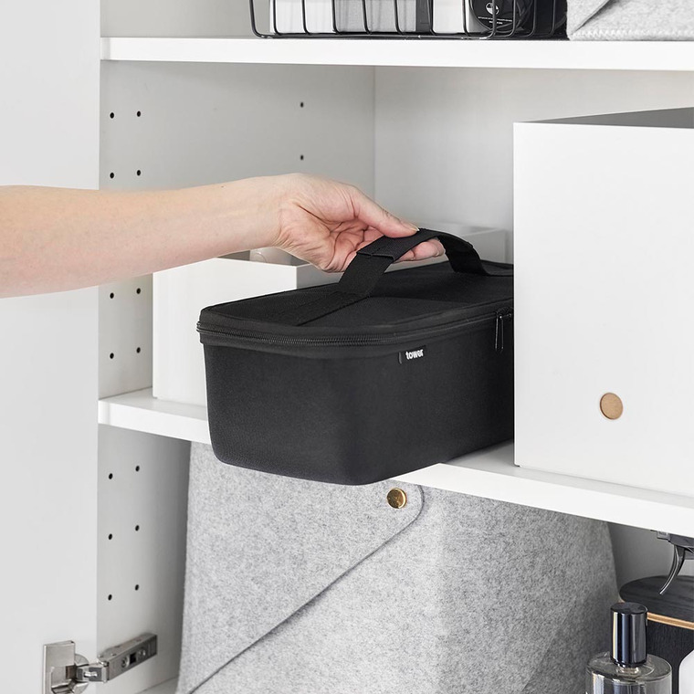 山崎実業 tower 工具バッグ タワー 仕切り付き 収納 送料無料 1850 1851 ライトグレー ブラック