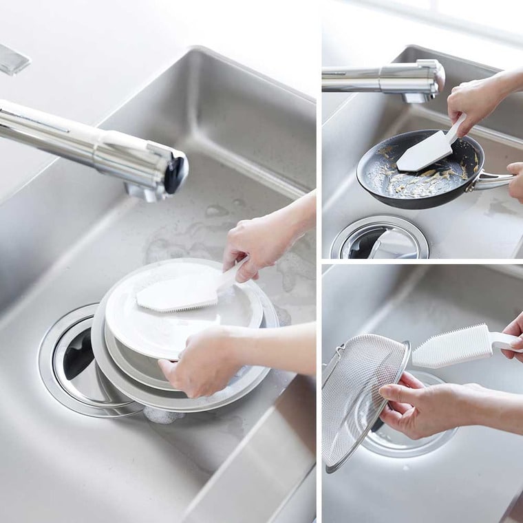 （土・日発送可） マグネットハンドル付シリコーンスポンジ タワー 山崎実業 公式 tower キッチン 用品 1885 1886 ホワイト ブラック