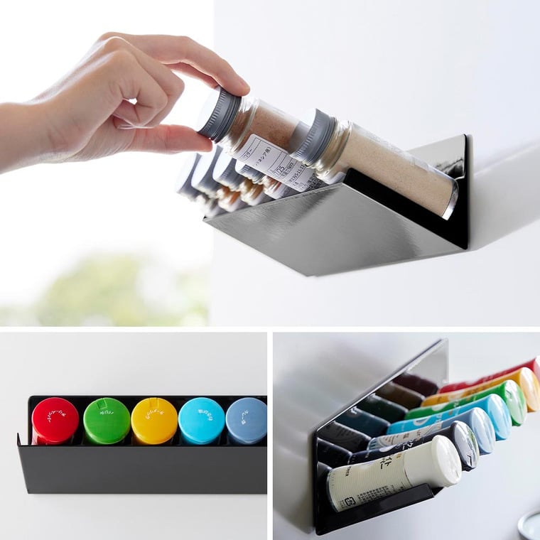 （土・日発送可） マグネット斜め置きスパイスラック タワー 山崎実業 公式 tower キッチン 用品 1905 1906 ホワイト ブラック