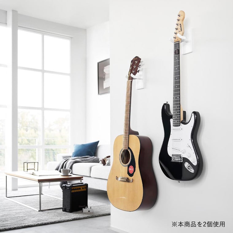 ウォールギターフック タワー 石こうボード壁対応 山崎実業 公式 tower 収納 1925 1926 ホワイト ブラック