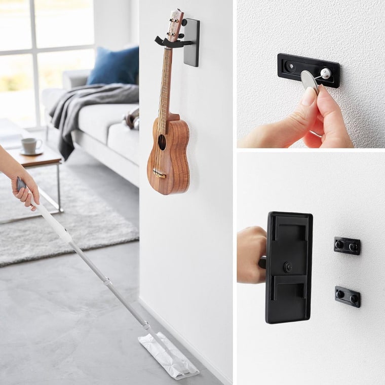 ウォールウクレレフック タワー 石こうボード壁対応 山崎実業 公式 tower 収納 1927 1928 ホワイト ブラック