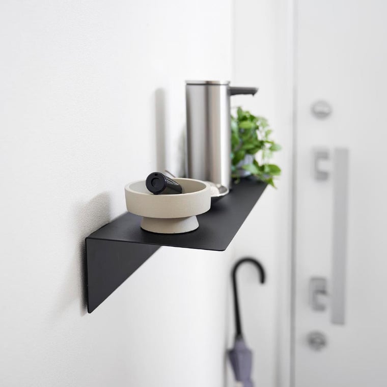 （土・日発送可） マグネットが付くウォールラックW50 タワー 石こうボード壁対応 山崎実業 公式 tower 1929 1930 ホワイト ブラック / 幅50cm ウォールシェルフ 送料無料