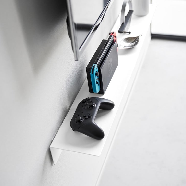 マグネットが付くウォールラックW90 タワー 石こうボード壁対応 山崎実業 公式 tower 1931 1932 ホワイト ブラック / 幅90cm ウォールシェルフ 送料無料