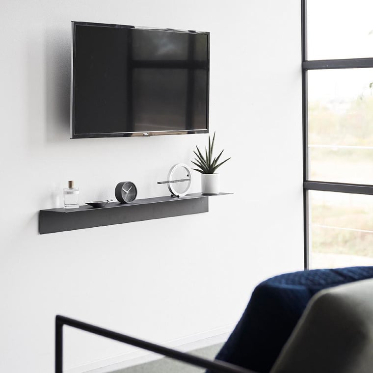 マグネットが付くウォールラックW90 タワー 石こうボード壁対応 山崎実業 公式 tower 1931 1932 ホワイト ブラック / 幅90cm ウォールシェルフ 送料無料