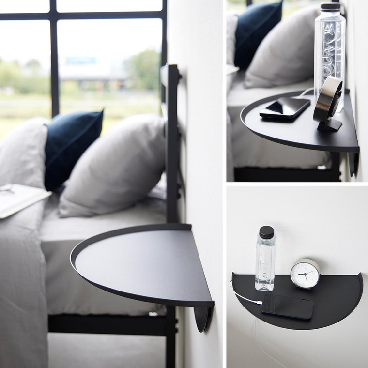 山崎実業 tower ウォールサイドテーブル タワー 石こうボード壁対応 送料無料 1937 1938 ホワイト ブラック