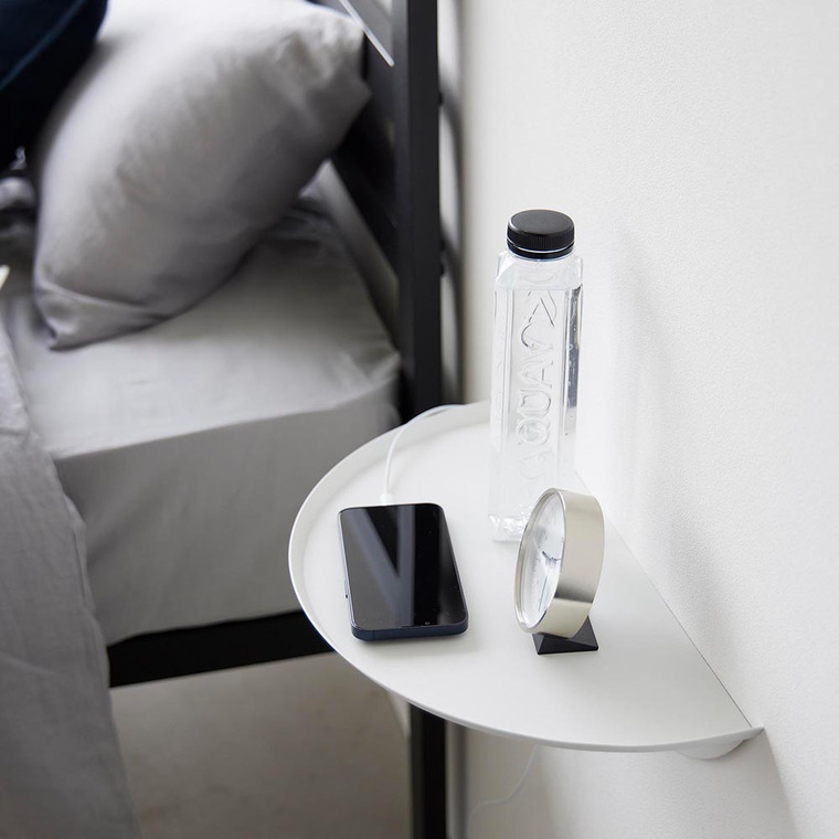 山崎実業 tower ウォールサイドテーブル タワー 石こうボード壁対応 送料無料 1937 1938 ホワイト ブラック