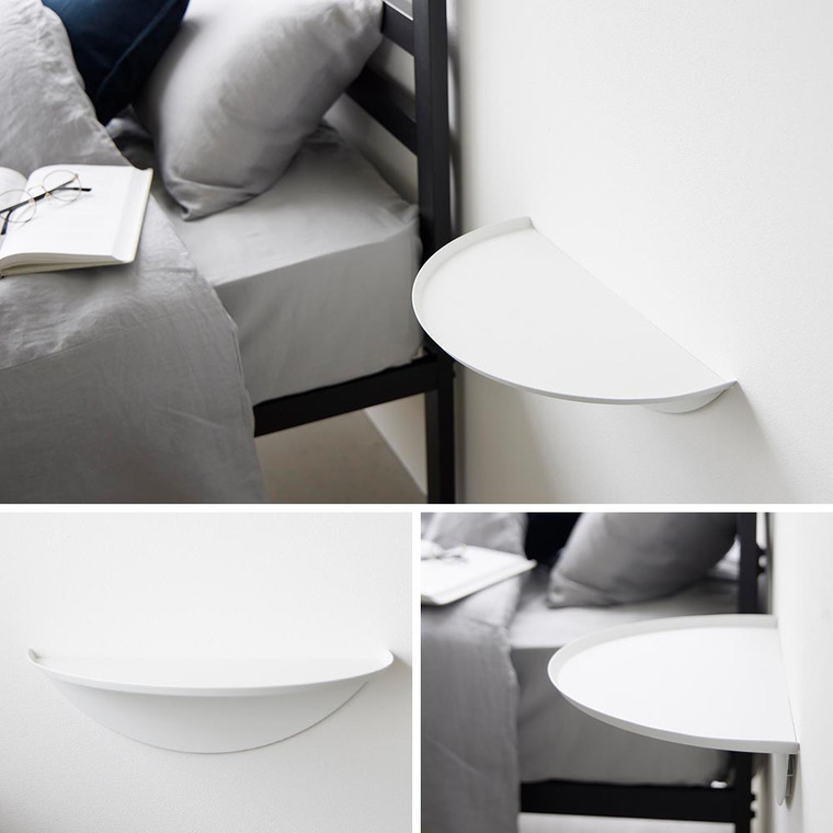 山崎実業 tower ウォールサイドテーブル タワー 石こうボード壁対応 送料無料 1937 1938 ホワイト ブラック