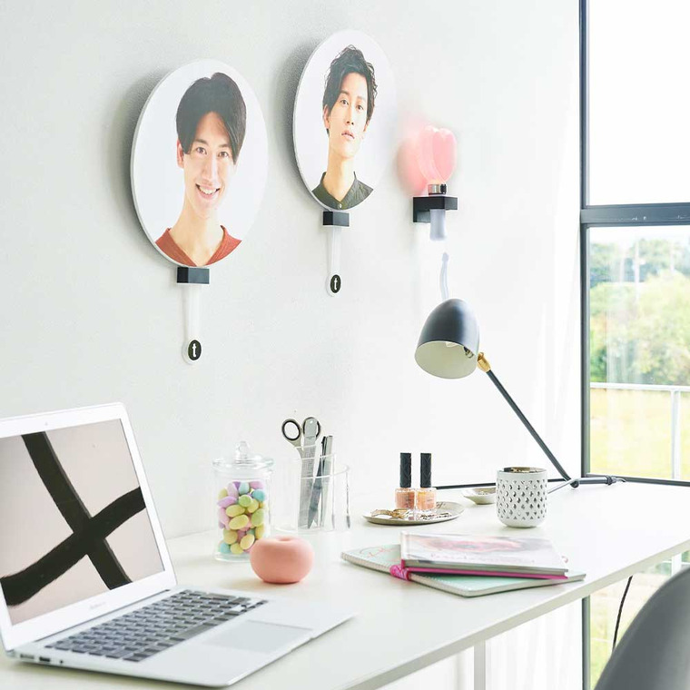 山崎実業 tower ウォール推し活ペンライトホルダー タワー 石こうボード壁対応