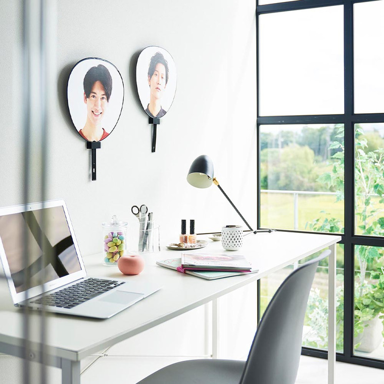 山崎実業 tower ウォール推し活うちわホルダー タワー 石こうボード壁対応