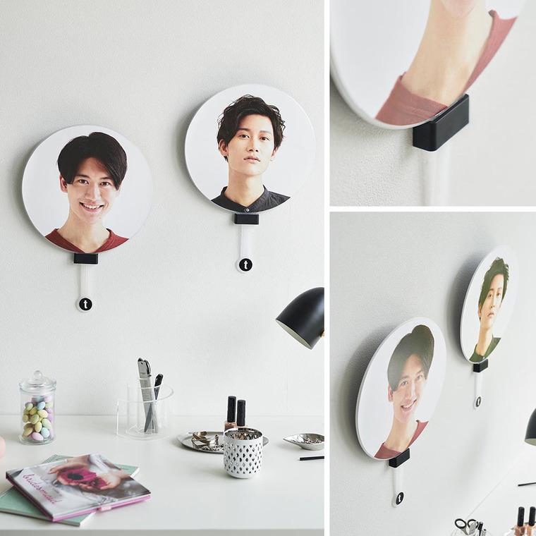 山崎実業 tower ウォール推し活うちわホルダー タワー 石こうボード壁対応