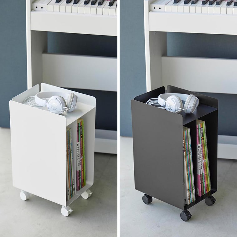 ピアノ下楽譜収納ワゴン タワー 山崎実業 公式 tower 1959 1960 ホワイト ブラック / キャスター付き 送料無料