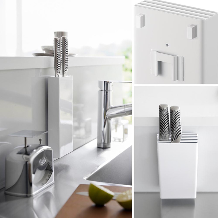 山崎実業 tower フィルムフック包丁ホルダー タワー キッチン 2159 2160 ホワイト ブラック