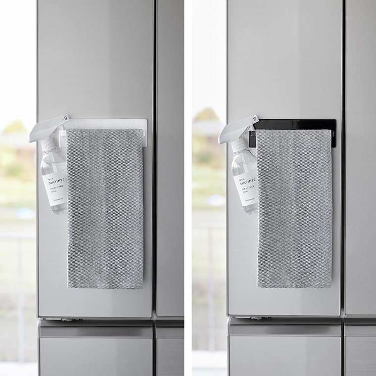 （土・日発送可） フィルムフックキッチンタオルハンガー タワー 山崎実業 公式 tower キッチン 用品 2161 2162 ホワイト ブラック