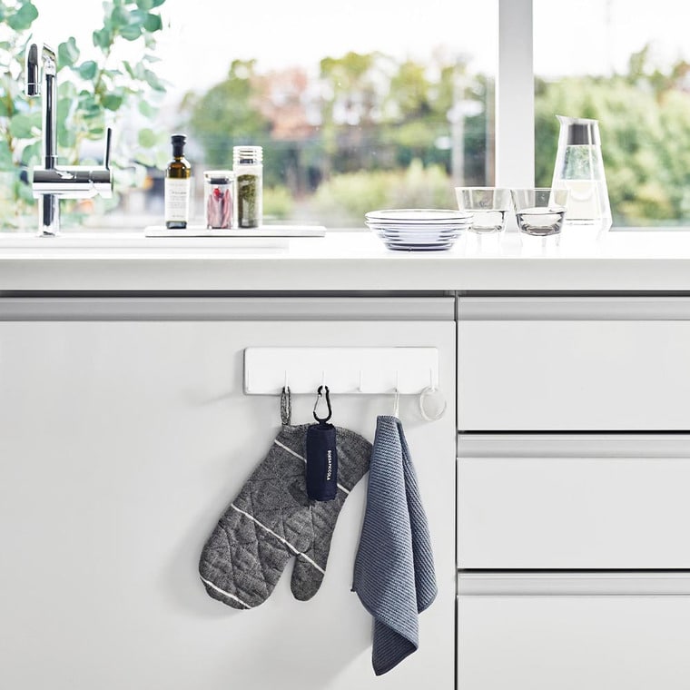 フィルムフックキッチンツールフック タワー 6連 山崎実業 公式 tower 2175 2176 ホワイト ブラック