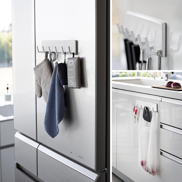 フィルムフックキッチンツールフック タワー 6連 山崎実業 公式 tower 2175 2176 ホワイト ブラック