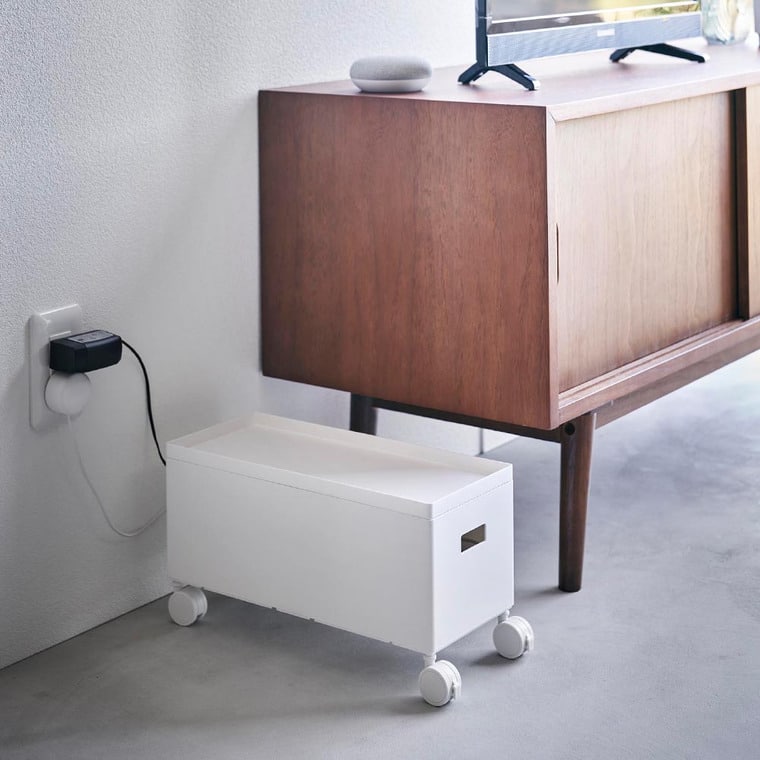 (土・日発送可) 蓋付き収納ボックスワゴン タワー S 山崎実業 公式 tower 収納 4554 4555 ホワイト ブラック / 6L 収納ボックス 送料無料