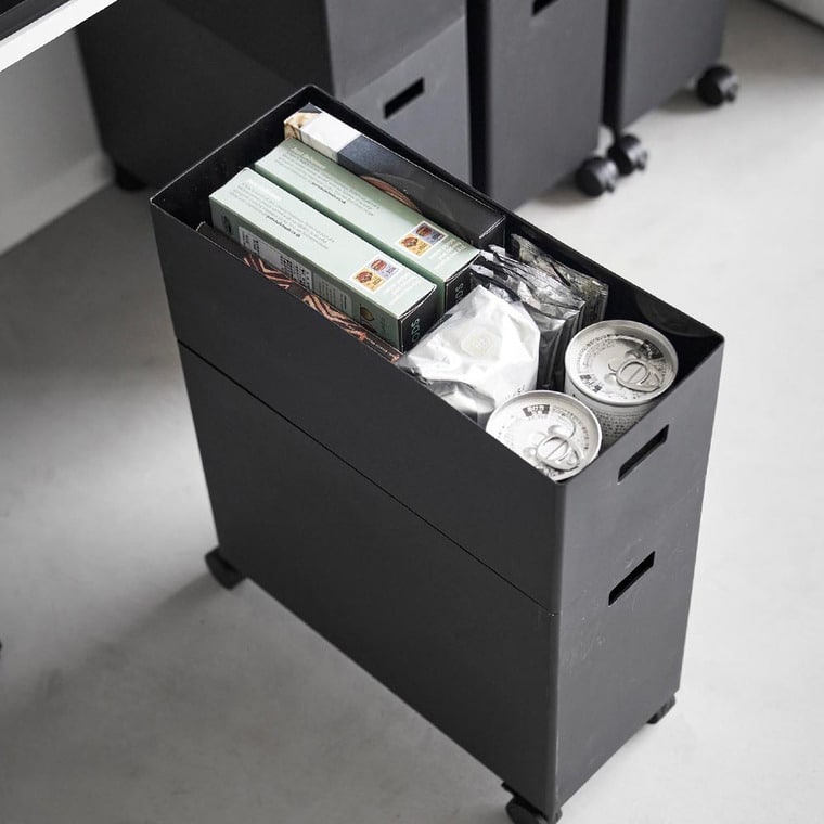 蓋付き収納ボックスワゴン用追加ボックス タワー S 山崎実業 公式 tower 収納 1967 1968 ホワイト ブラック / 6L 収納ボックス