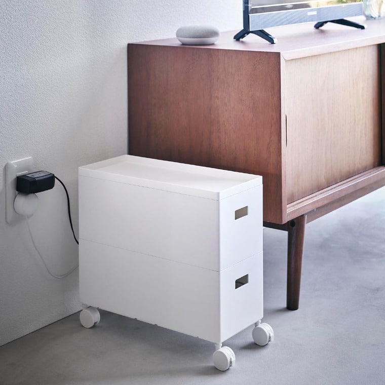 蓋付き収納ボックスワゴン用追加ボックス タワー S 山崎実業 公式 tower 収納 1967 1968 ホワイト ブラック / 6L 収納ボックス