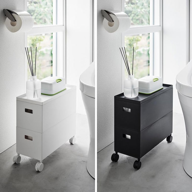 蓋付き収納ボックスワゴン用追加ボックス タワー S 山崎実業 公式 tower 収納 1967 1968 ホワイト ブラック / 6L 収納ボックス