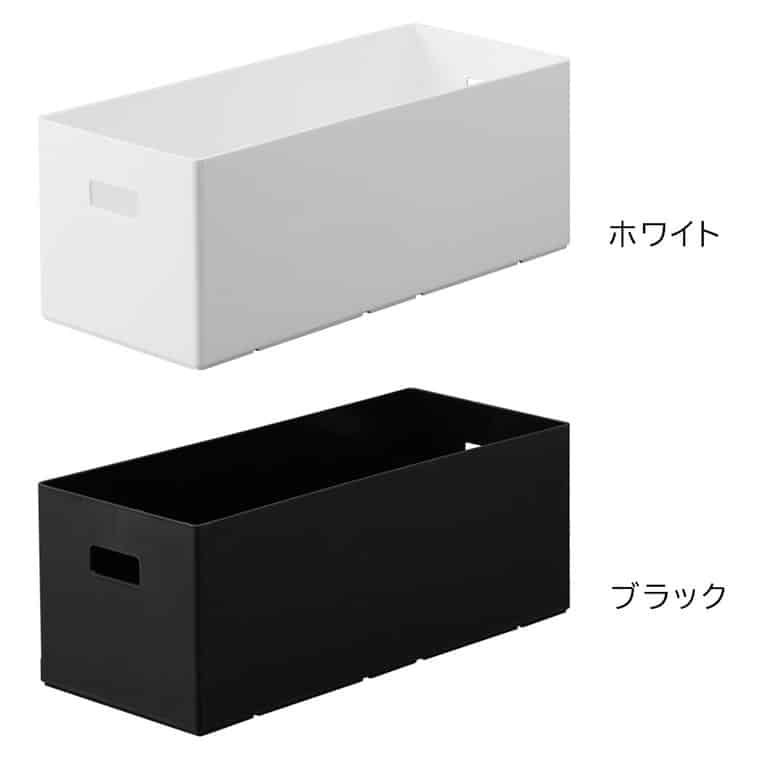 蓋付き収納ボックスワゴン用追加ボックス タワー S 山崎実業 公式 tower 収納 1967 1968 ホワイト ブラック / 6L 収納ボックス