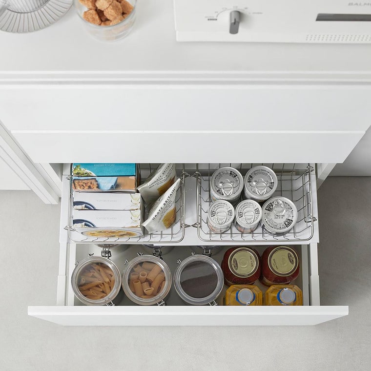 （土・日発送可） 伸縮キッチン引き出し中ラック タワー 山崎実業 公式 tower 収納 1729 1730 ホワイト ブラック / シンク下 伸縮ラック 送料無料